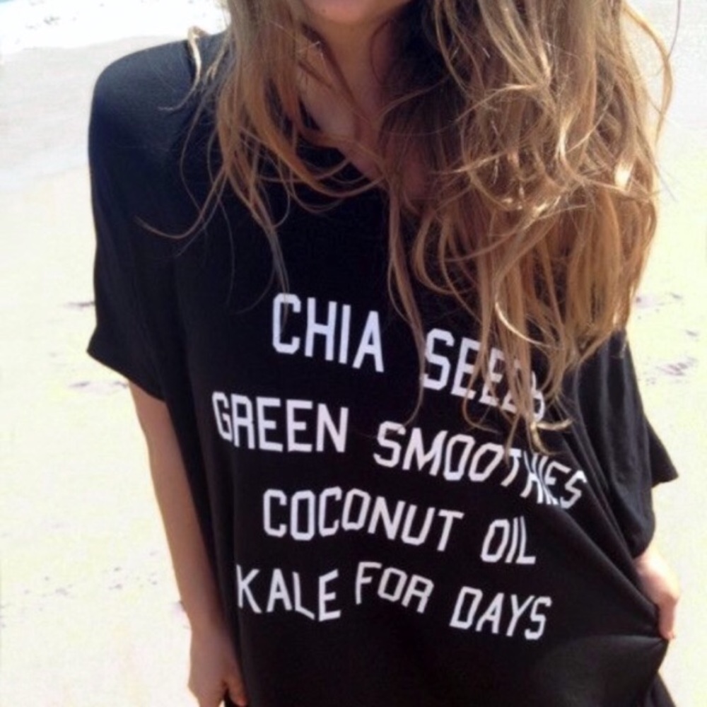 Health Nut Green Smoothies Kale for Days Oversized Cover Up Top - Picture 4 of 4